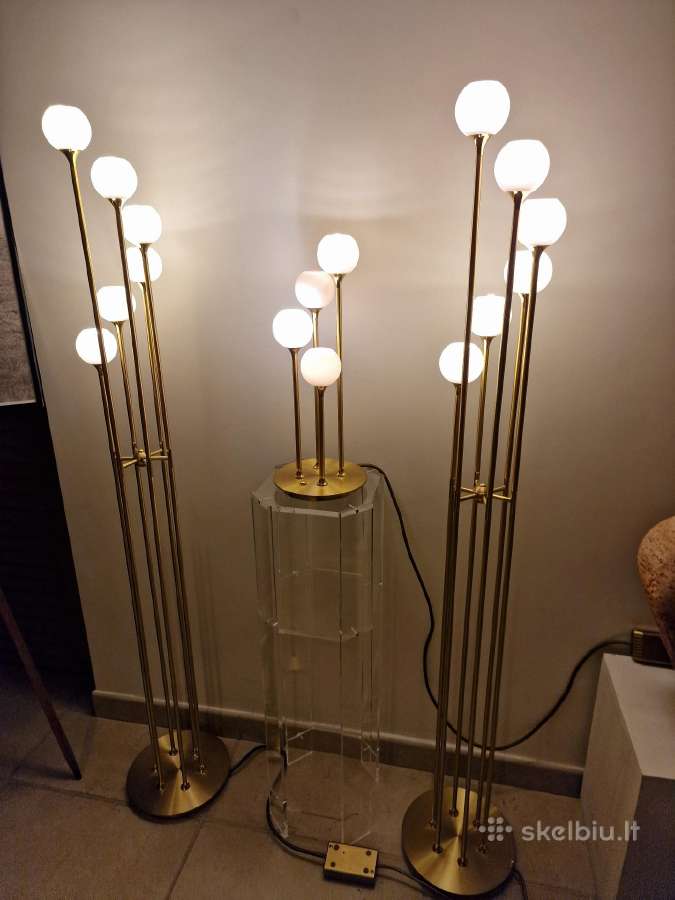 Vintažiniai mid century modern toršerai ir lempa - nuotraukos Nr. 32