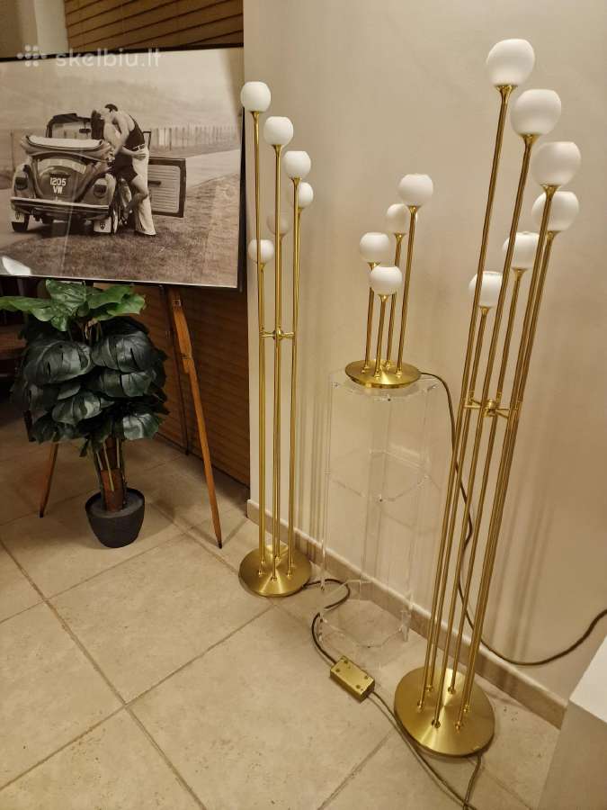 Vintažiniai mid century modern toršerai ir lempa - nuotraukos Nr. 35