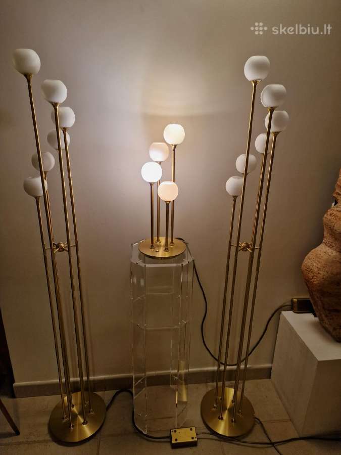 Vintažiniai mid century modern toršerai ir lempa - nuotraukos Nr. 37