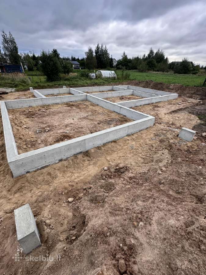 Pamatų betonavimas Poliai Rostverkas Grindys - nuotraukos Nr. 33