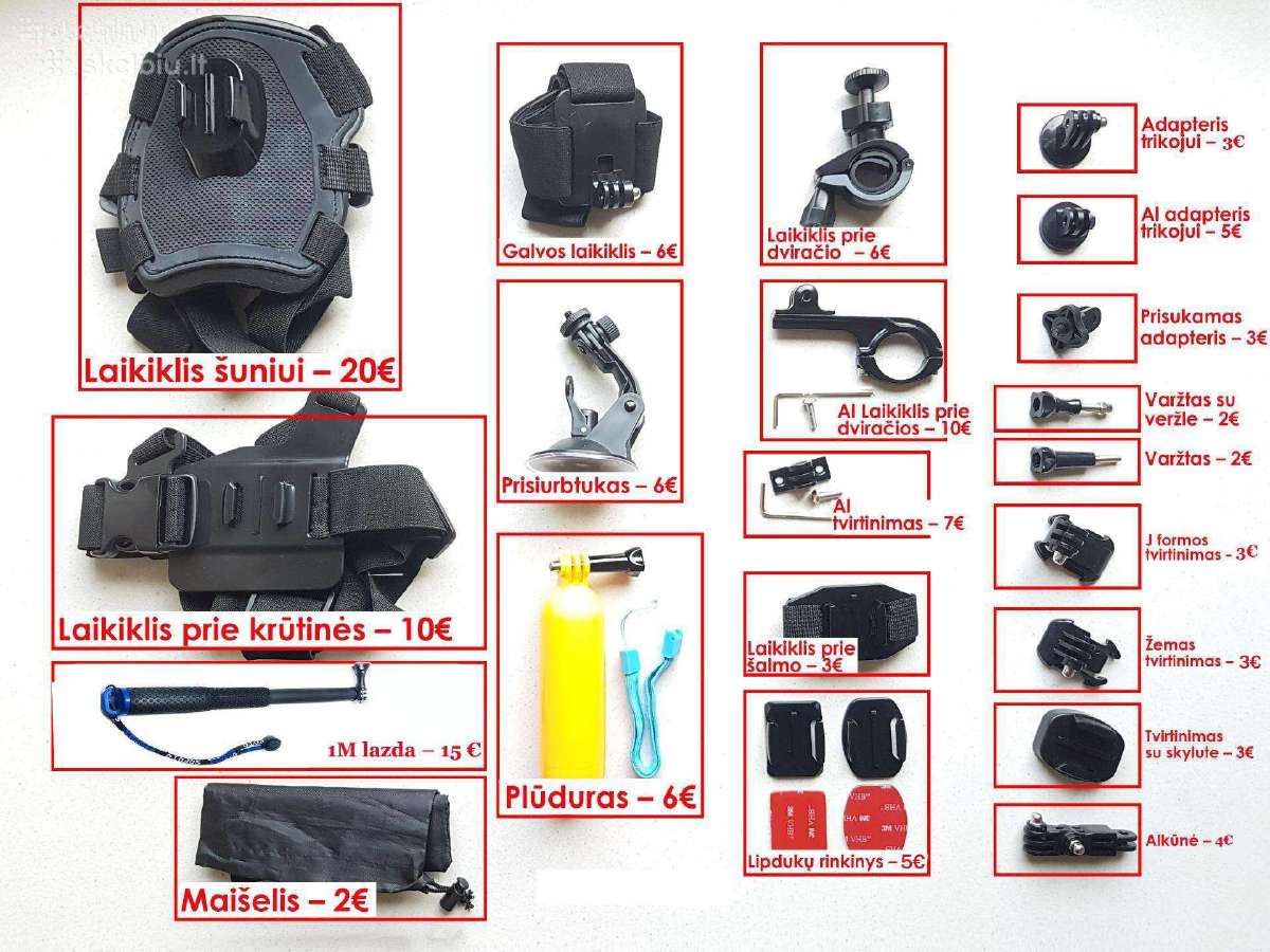 Gopro, Dji - Dalys - Aksesuarai - nauji priedai