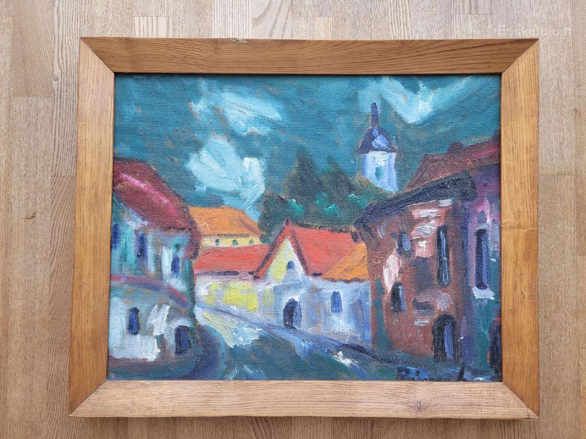 R. Tėvelio paveikslas Kauno senamiestis 1980