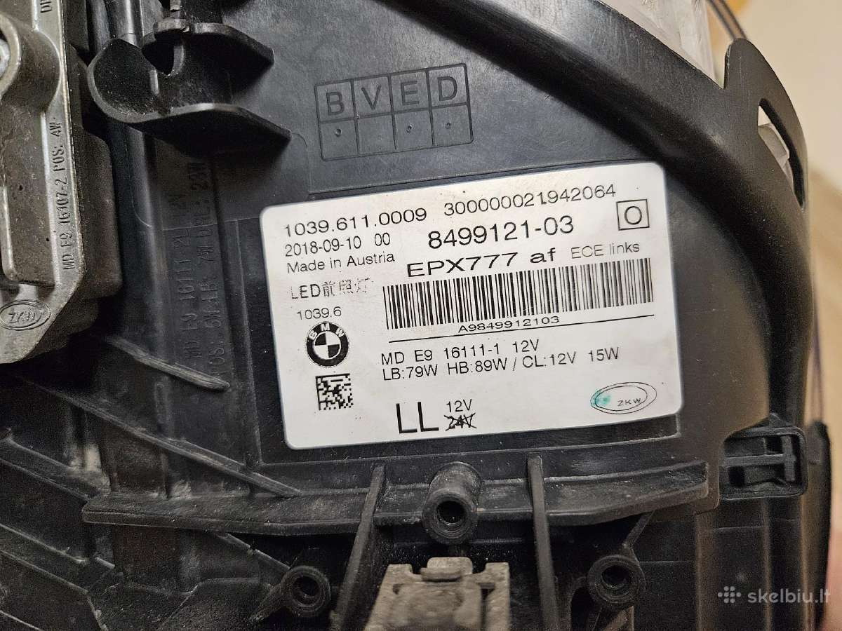 Bmw 5 G30 G31 Žibintas. Priešrūko žibintai. - nuotraukos Nr. 4