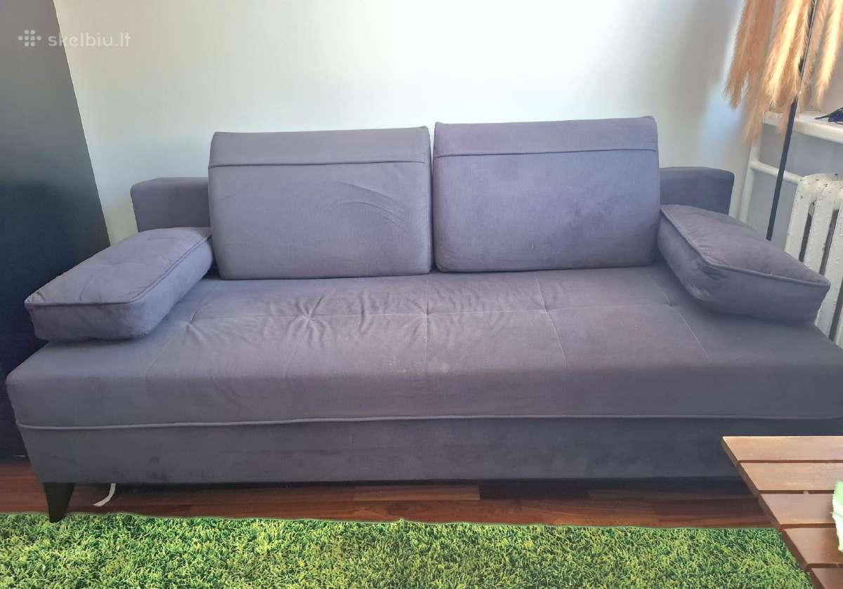 Sofa lova , patalynės dėžė, yra sėdimos dalies def