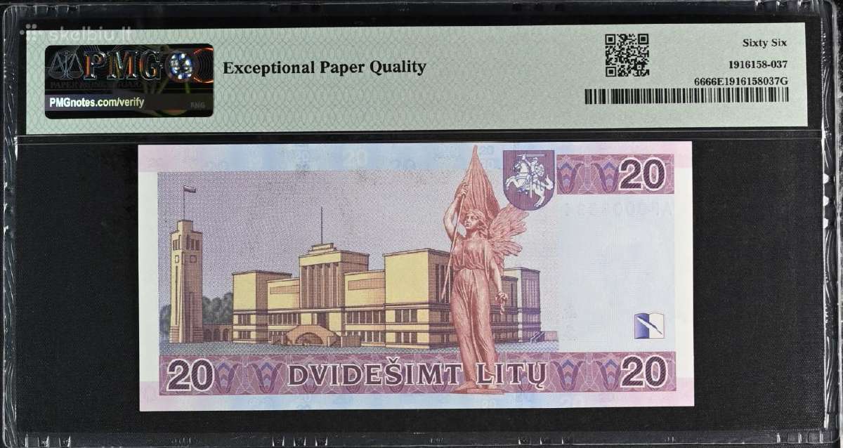 2001 metų 20 litų žemesniu numeriu - nuotraukos Nr. 2