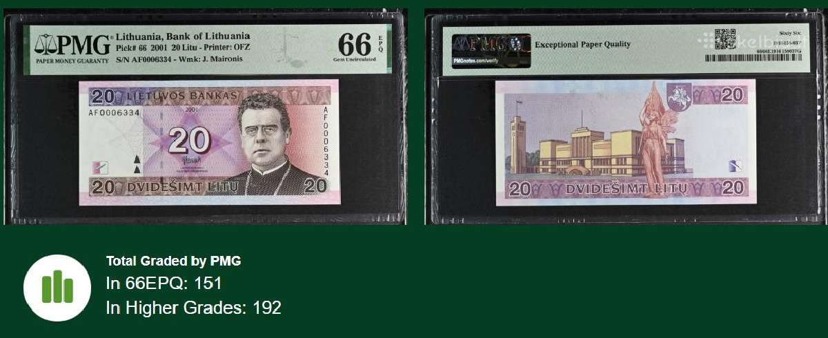 2001 metų 20 litų žemesniu numeriu - nuotraukos Nr. 3