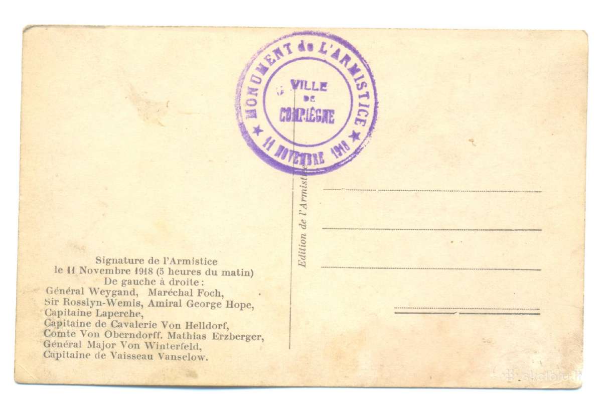 Kompjeno paliaubos 1918 lapkričio 11 d - nuotraukos Nr. 2