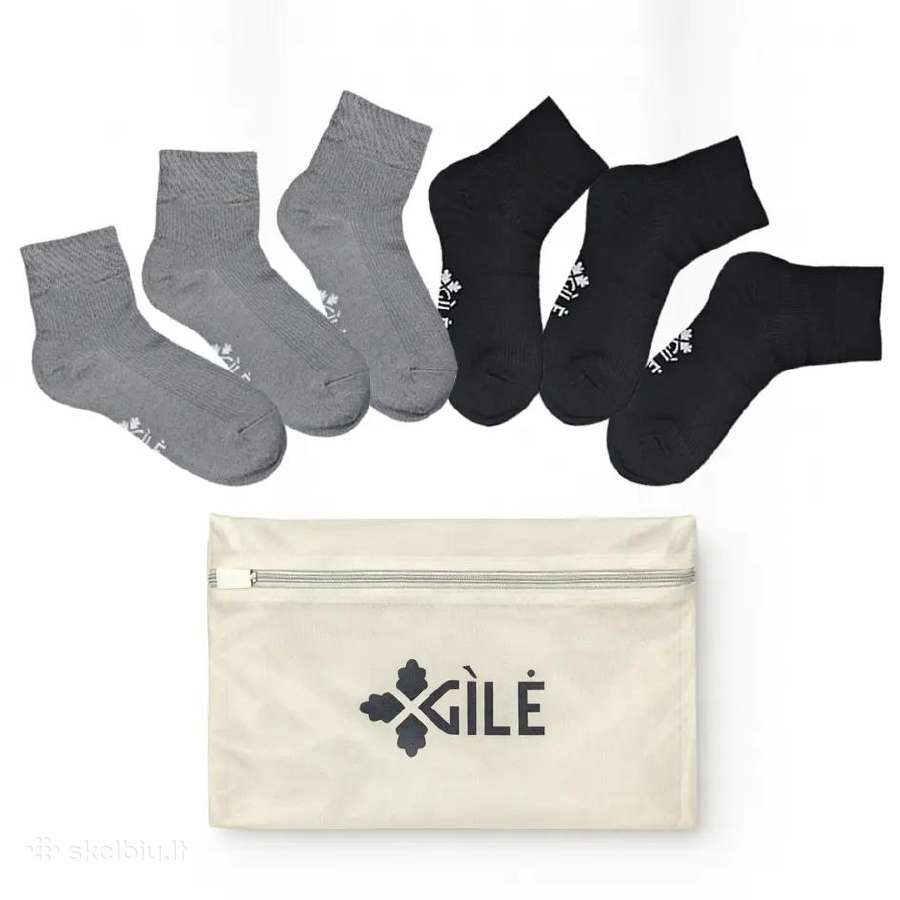 Šilkinės kojinės „gilė“ 6 vnt. (Unisex)