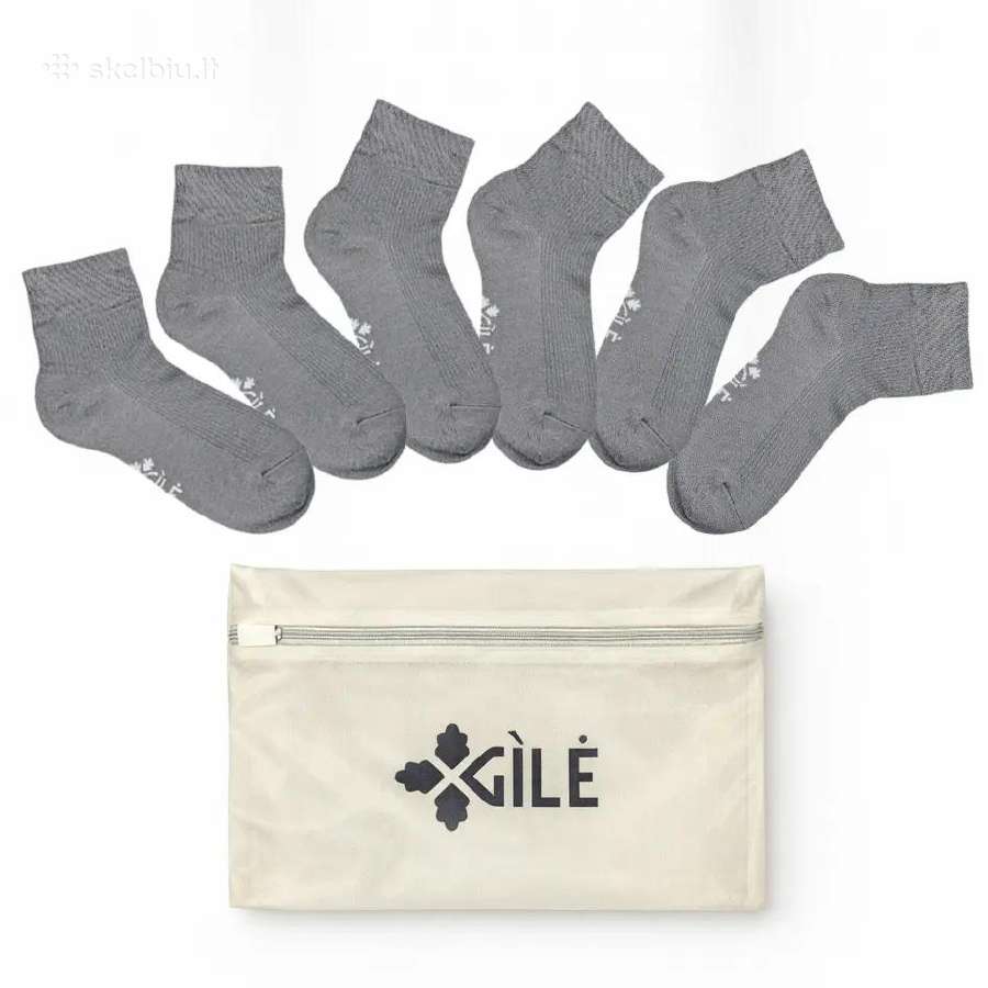 Šilkinės kojinės „gilė“ 6 vnt. (Unisex) - nuotraukos Nr. 5