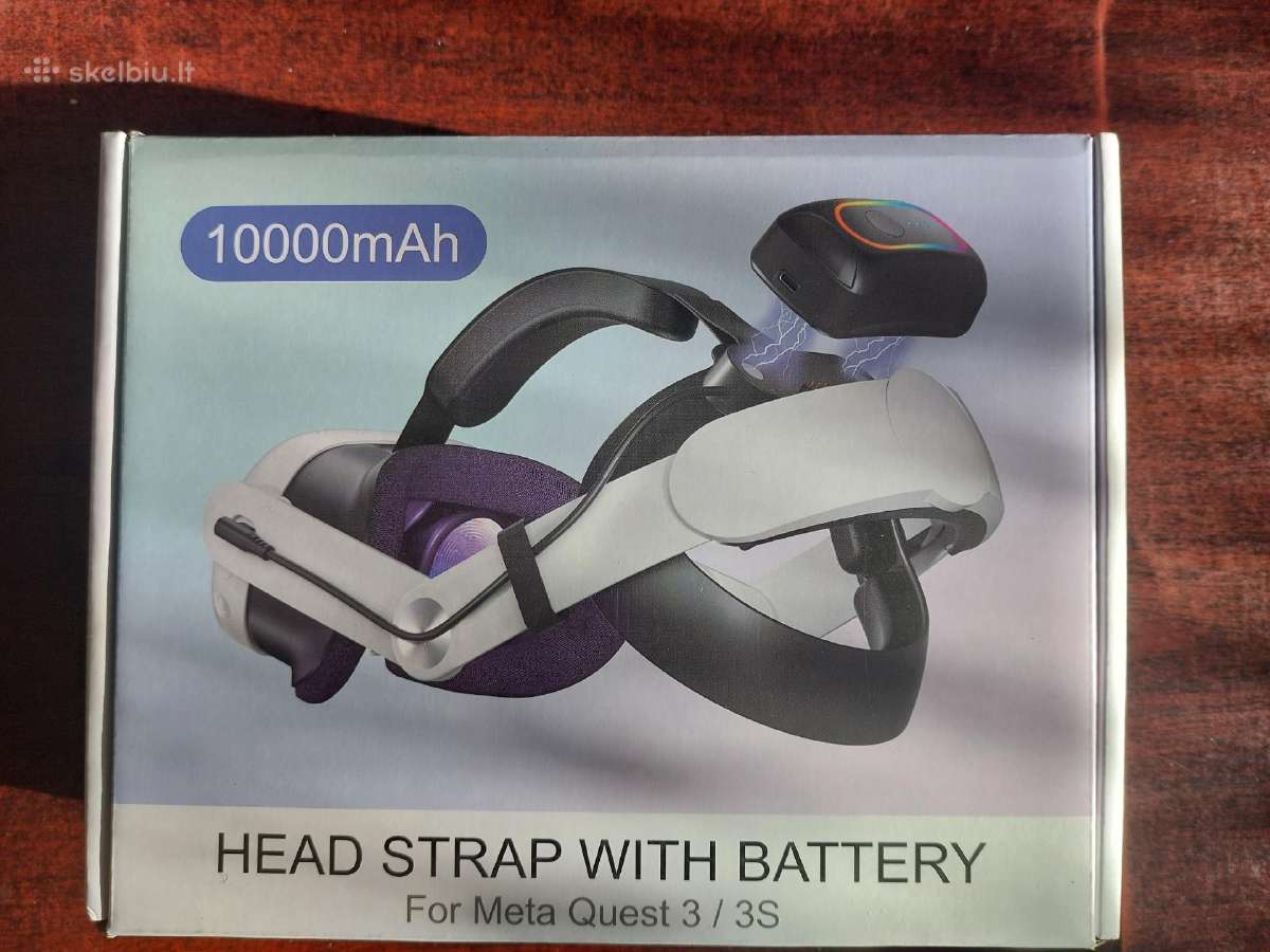 Meta Quest 3/3s Headstrap su 2magnetinėm baterijom