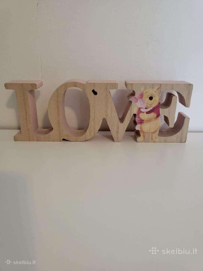 Medinė dekoracija "Love" - nuotraukos Nr. 2