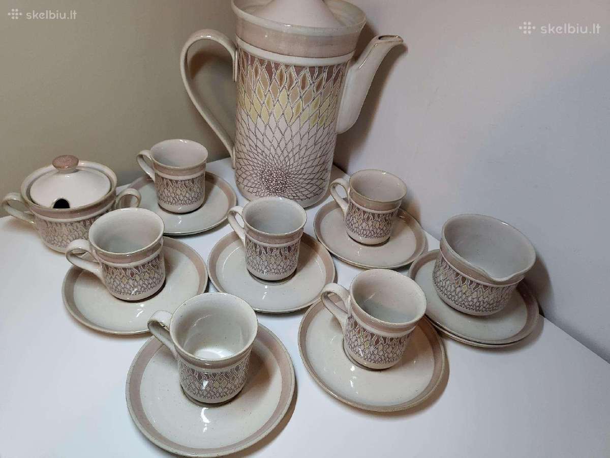 "Denby" rankų darbo kavos servizas