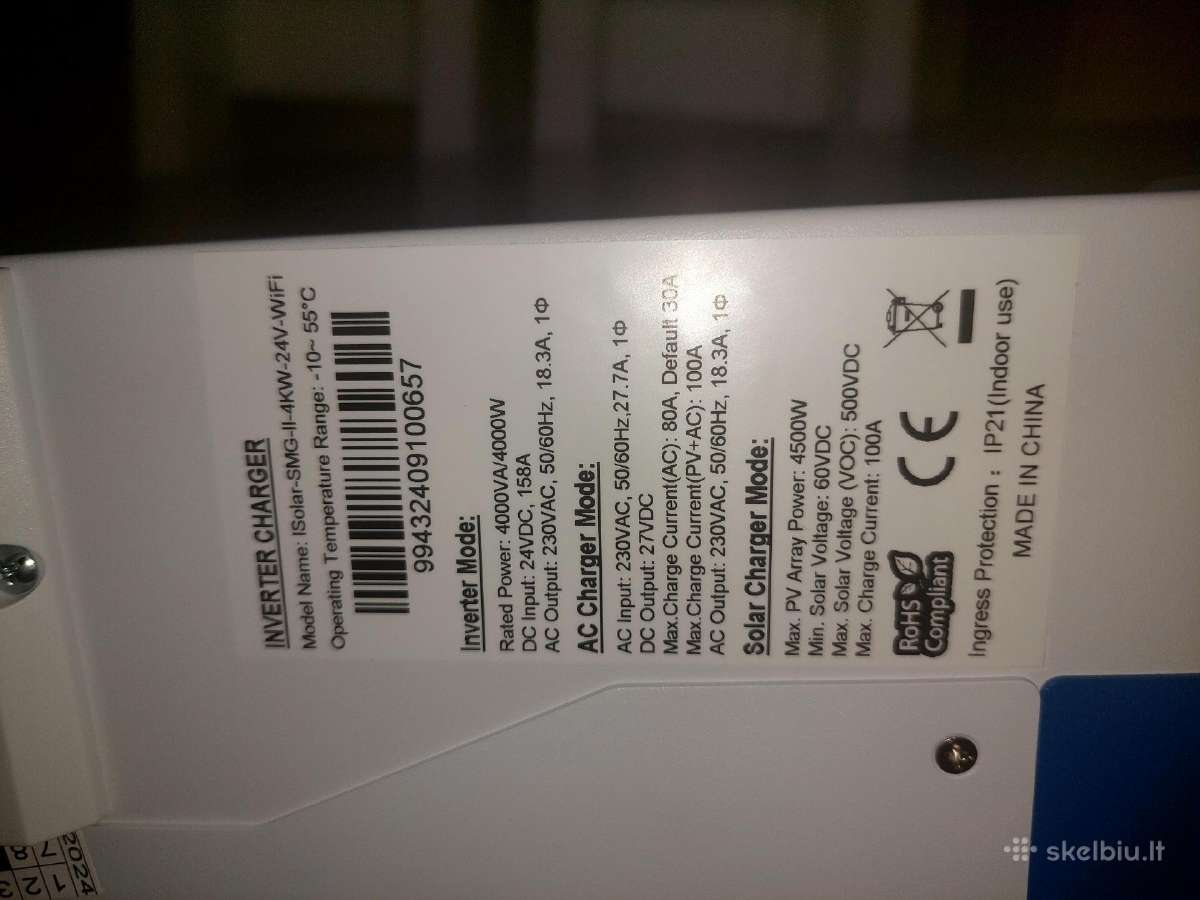 Nauji inverteriai 1kw 70eu,1.6kw 110eu,3kw 150eu - nuotraukos Nr. 4