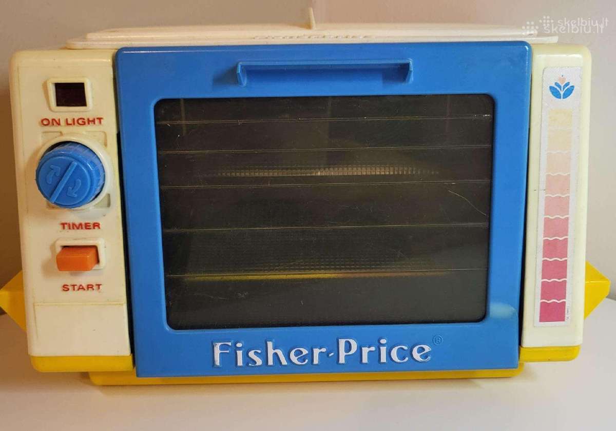 Vintažinė „fisher-price“ žaislinė orkaitė/virtuvė - nuotraukos Nr. 10