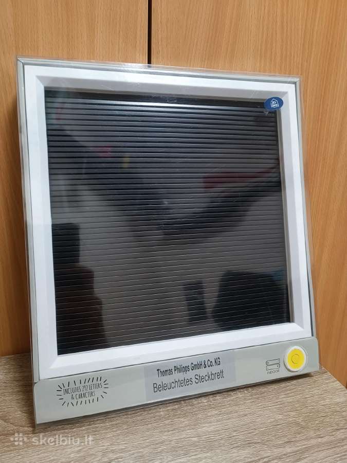 Žinučių lenta su LED apšvietimu
