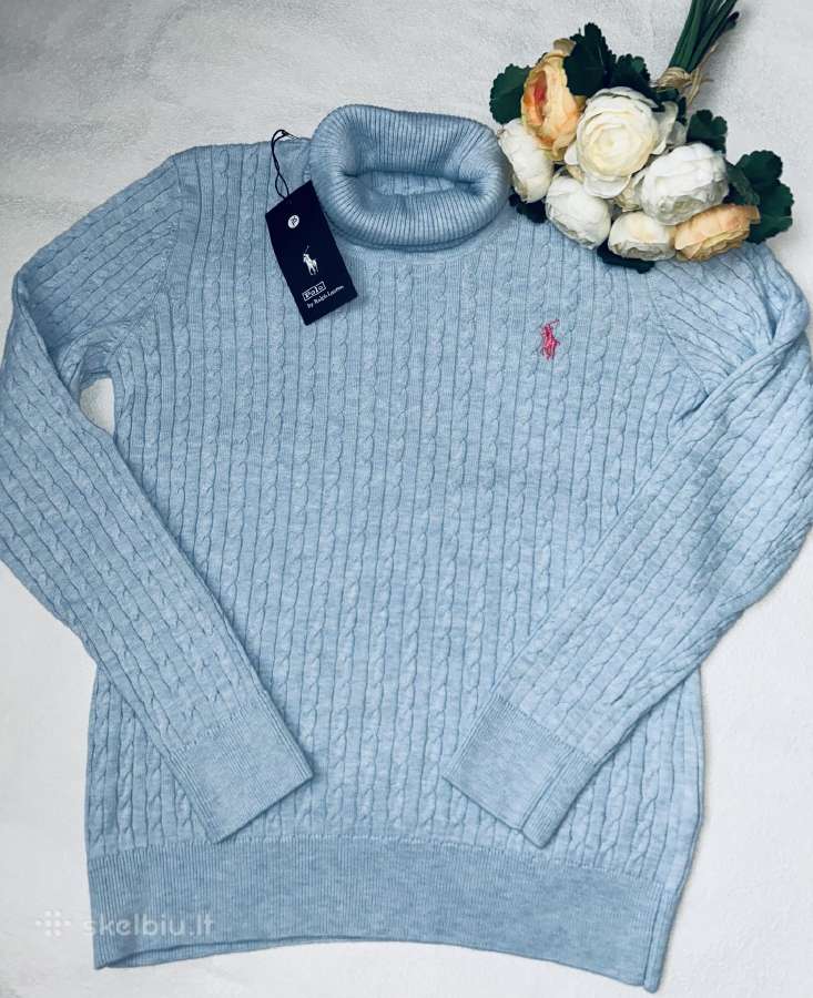 Ralph Lauren megztinis aukštu kaklu XL medvilnė - nuotraukos Nr. 3