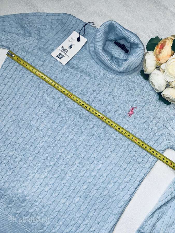 Ralph Lauren megztinis aukštu kaklu XL medvilnė - nuotraukos Nr. 7