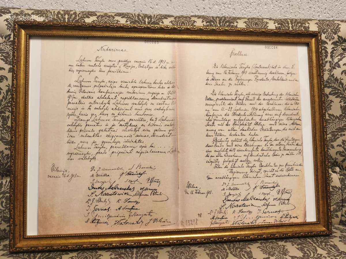 1918m. Vasario 16d.lietuvos nepriklausomybės aktas - nuotraukos Nr. 2