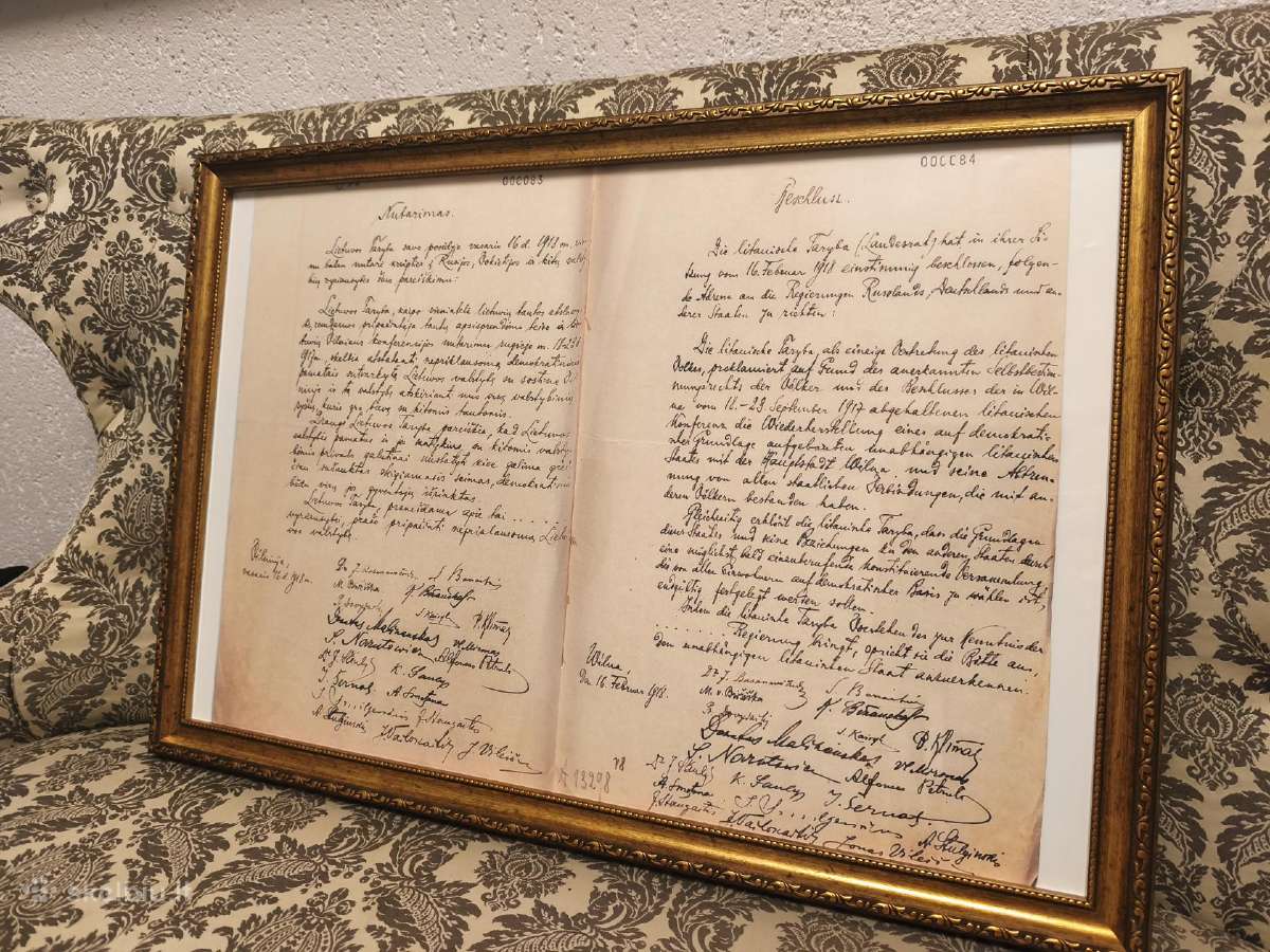 1918m. Vasario 16d.lietuvos nepriklausomybės aktas - nuotraukos Nr. 3