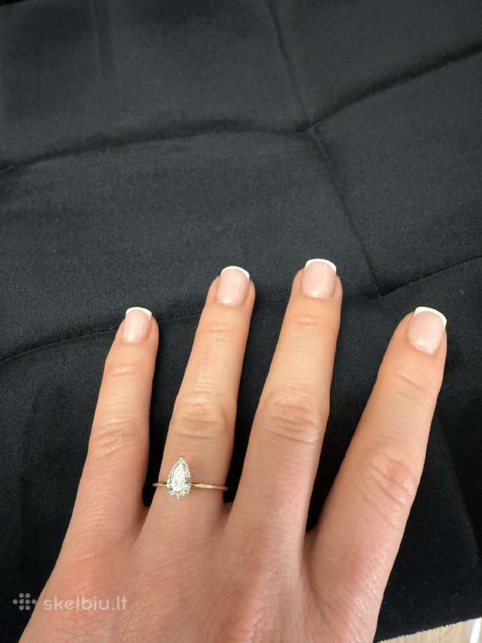 Sužadėtuvių žiedas su 1.02 ct deimantu - nuotraukos Nr. 2