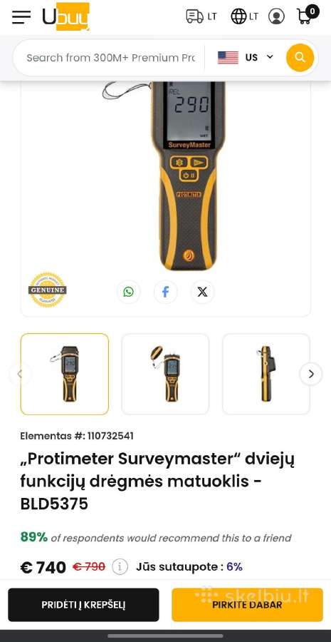 Drėgmės matuoklis Protimeter Surveymaster