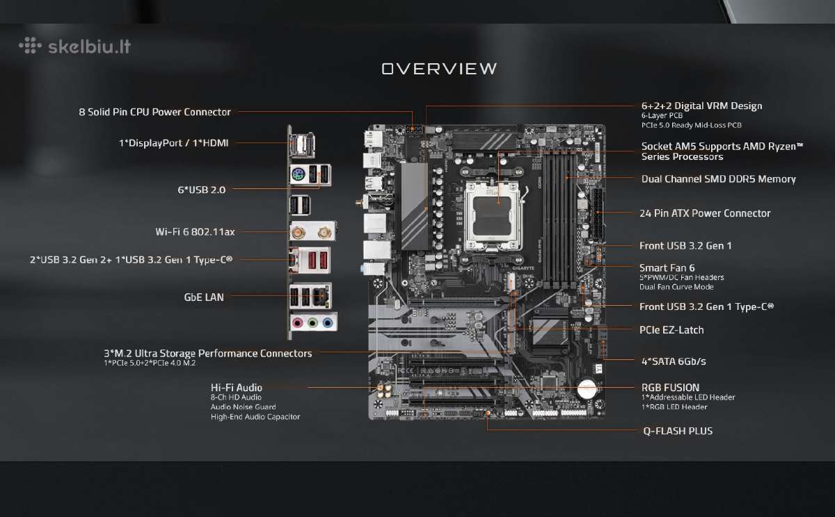 R5-7500f Am5, 32gb/ddr5, 16gb/5060ti, 2tb/SSD, Wf+ - nuotraukos Nr. 19