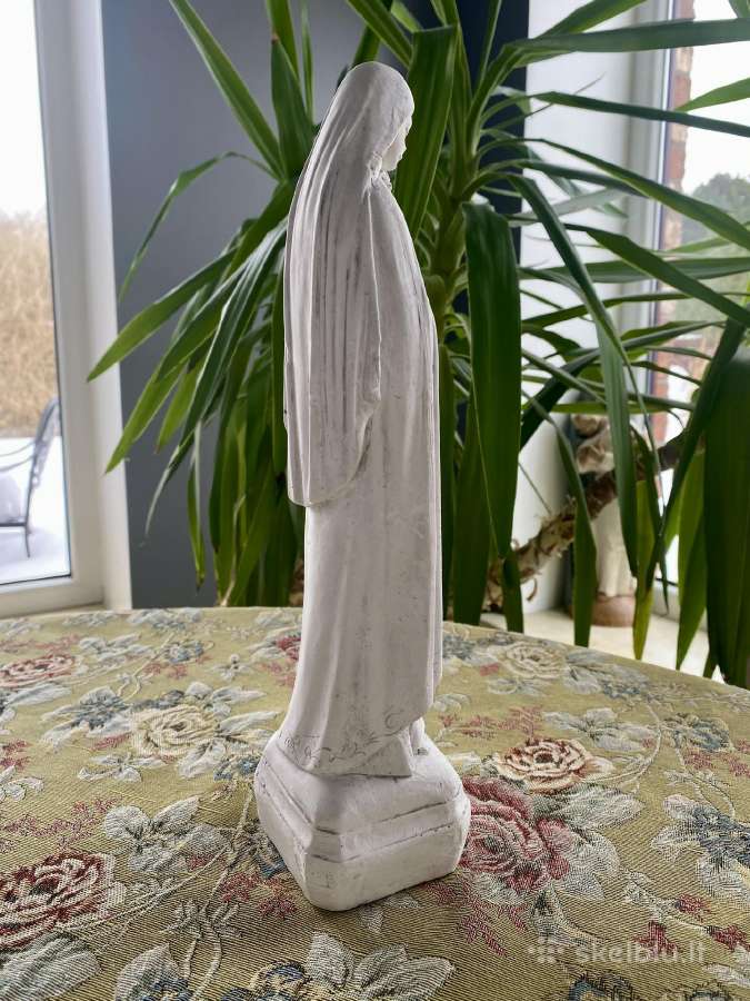 Vintažinė Mergelės Marijos su kūdikiu skulptūra - nuotraukos Nr. 3