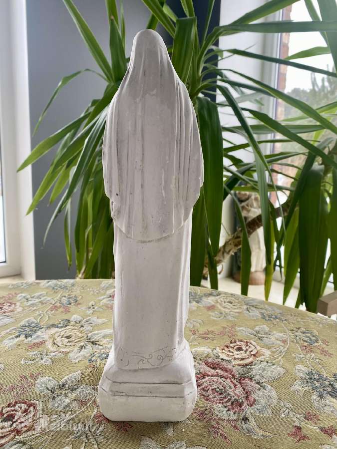 Vintažinė Mergelės Marijos su kūdikiu skulptūra - nuotraukos Nr. 4