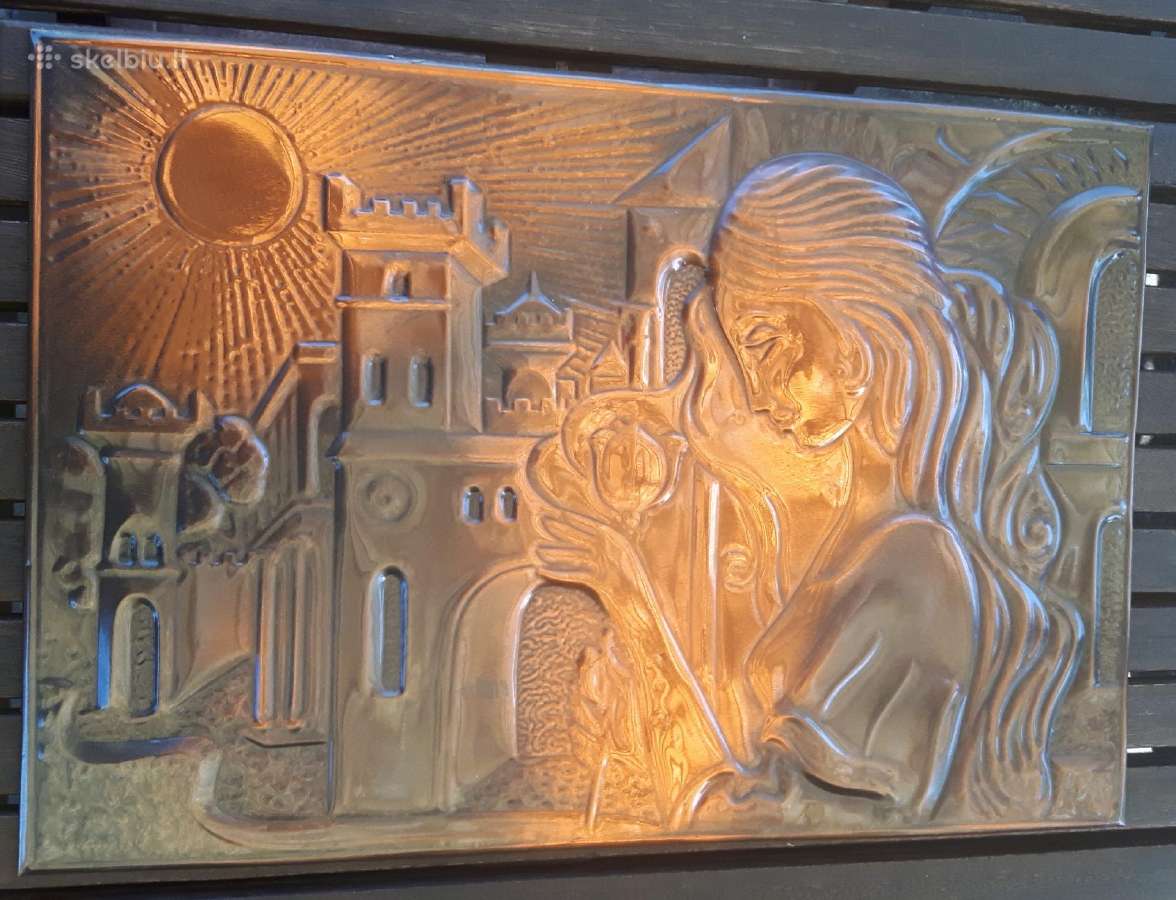 Bareljefas iš bronzos 41x28cm
