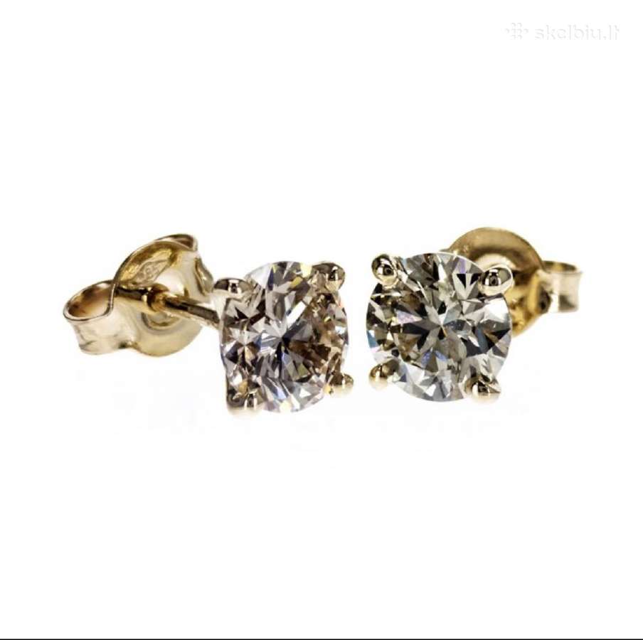 Briliantiniai auskarai 1.44 ct su sertifikatu