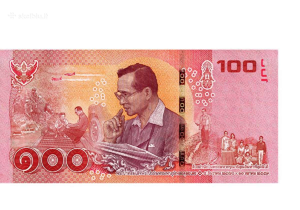 Tailandas 100 Baht is apyvartos