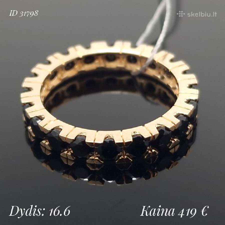 Auksiniai žiedai su akutėmis ratuku - nuotraukos Nr. 6