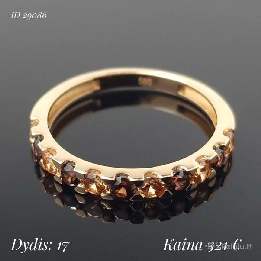 Auksiniai žiedai su akutėmis ratuku - nuotraukos Nr. 15