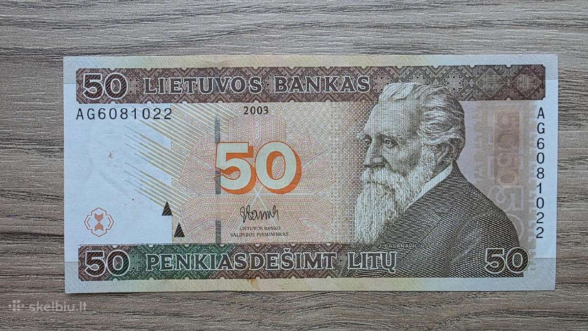 2003 metų 50 litų gero stovio