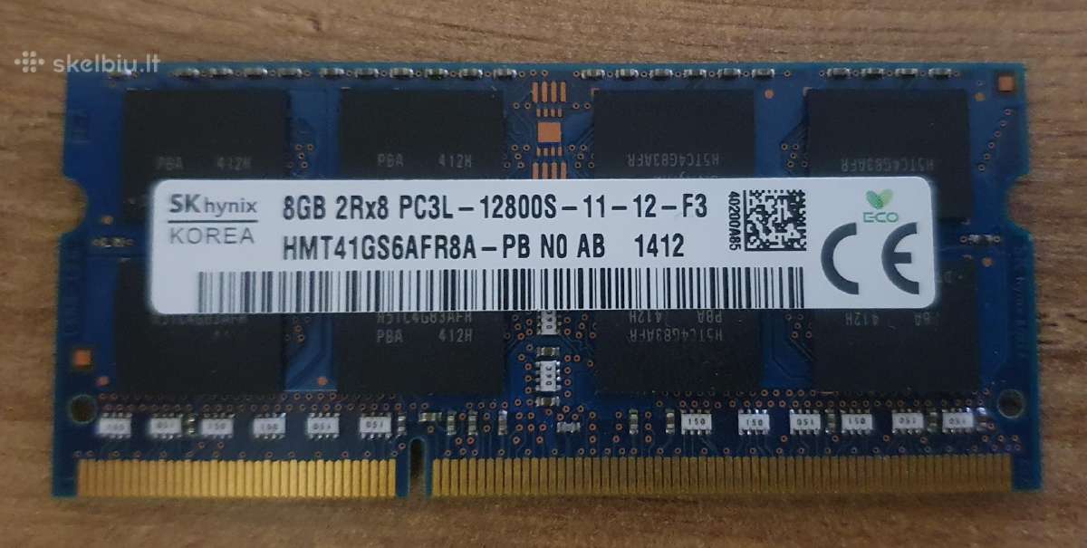 8gb Ddr3 So-dimm Operatyvioji atmintis (RAM)