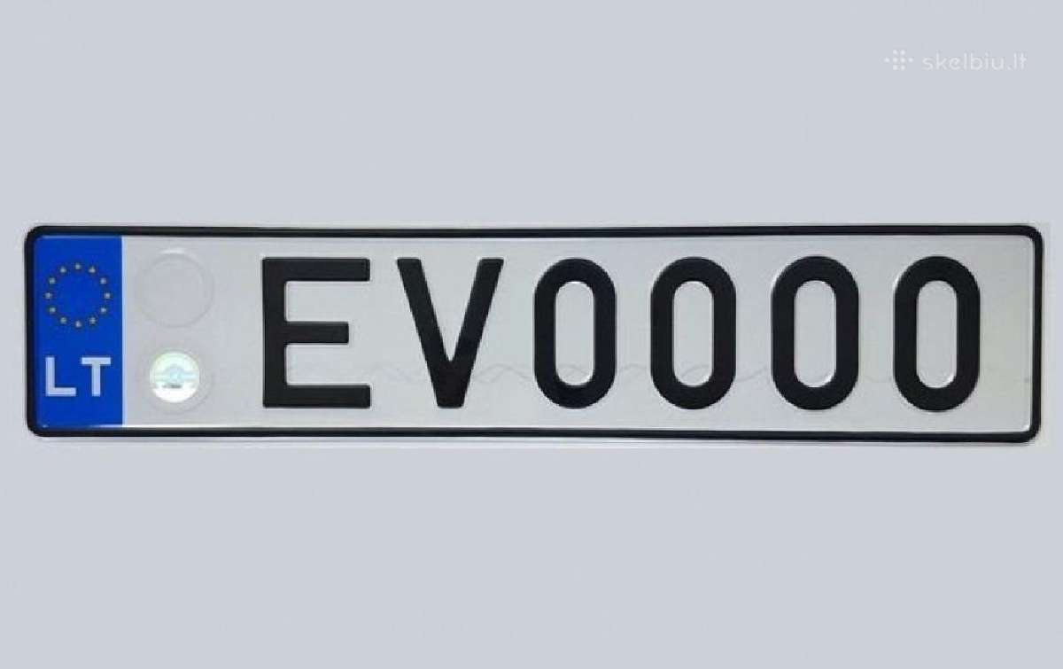 Valstybiniai numeriai Elektromobiliui