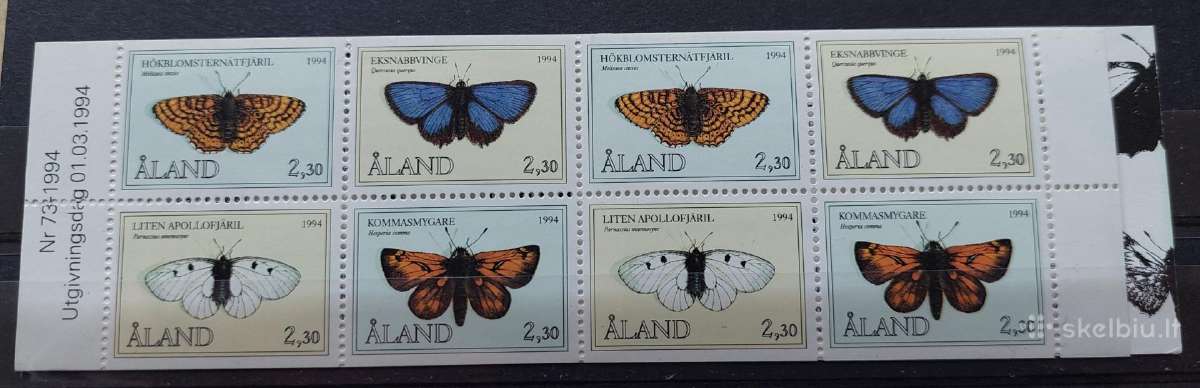 Alandai 1994 drugeliai, švarus,buklietas Michel 82