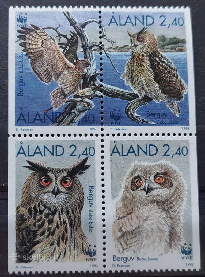 Alandai 1996 Wwf apuokai, švarus Michel 109-112