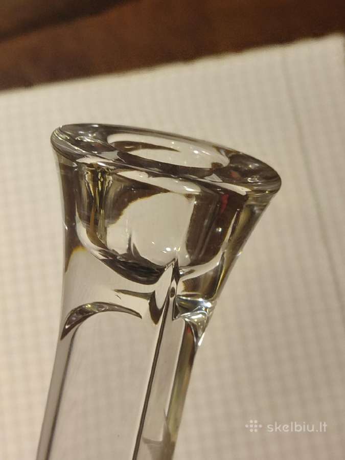 Vintažinė storo stiklo skandinavišką zvakide - nuotraukos Nr. 9