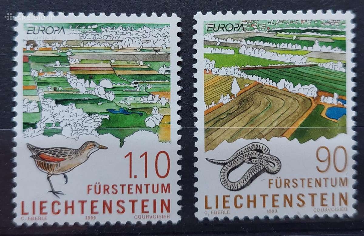 Lichtenšteinas 1999 Cept, švarus Michel 1190-1191