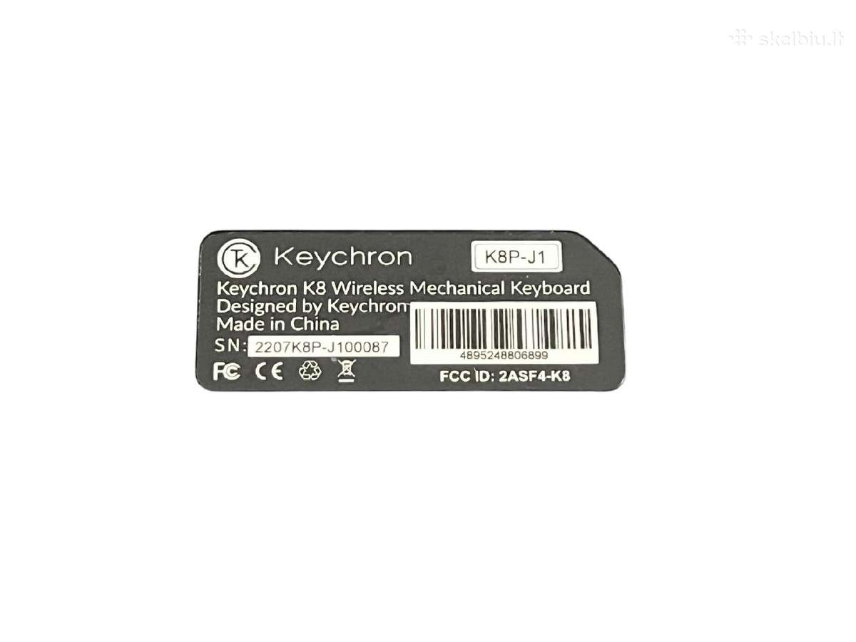 Keychron K8 (k8p-j1) belaidė klaviatūra + 3 mėn. - nuotraukos Nr. 13