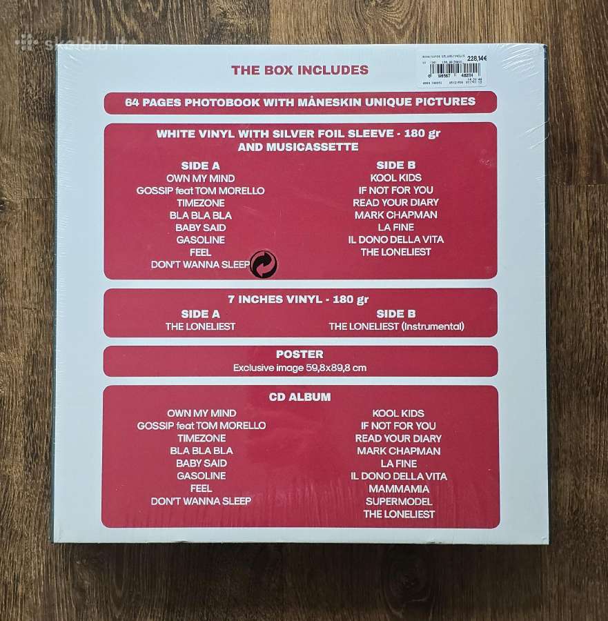 Maneskin Rush Deluxe Box Lp+CD+mc+7inch+poster - nuotraukos Nr. 2