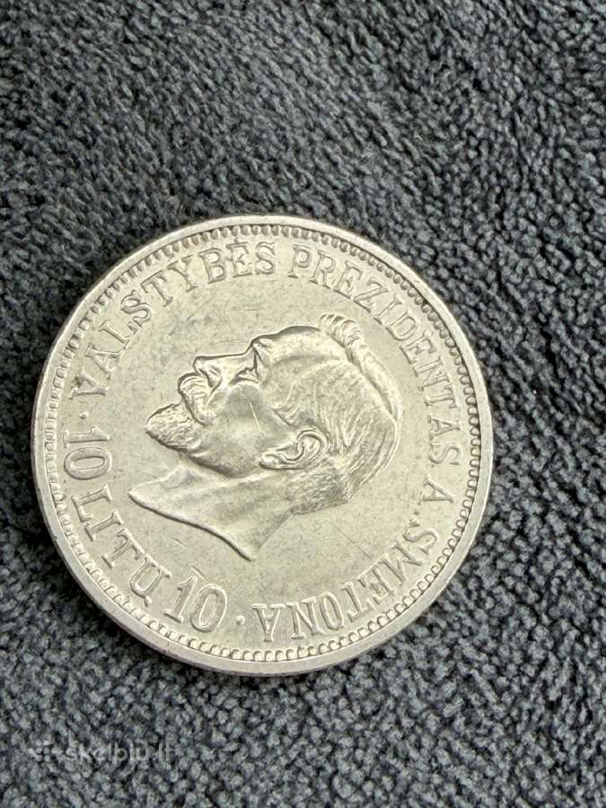 Smetona 10 litu unc moneta