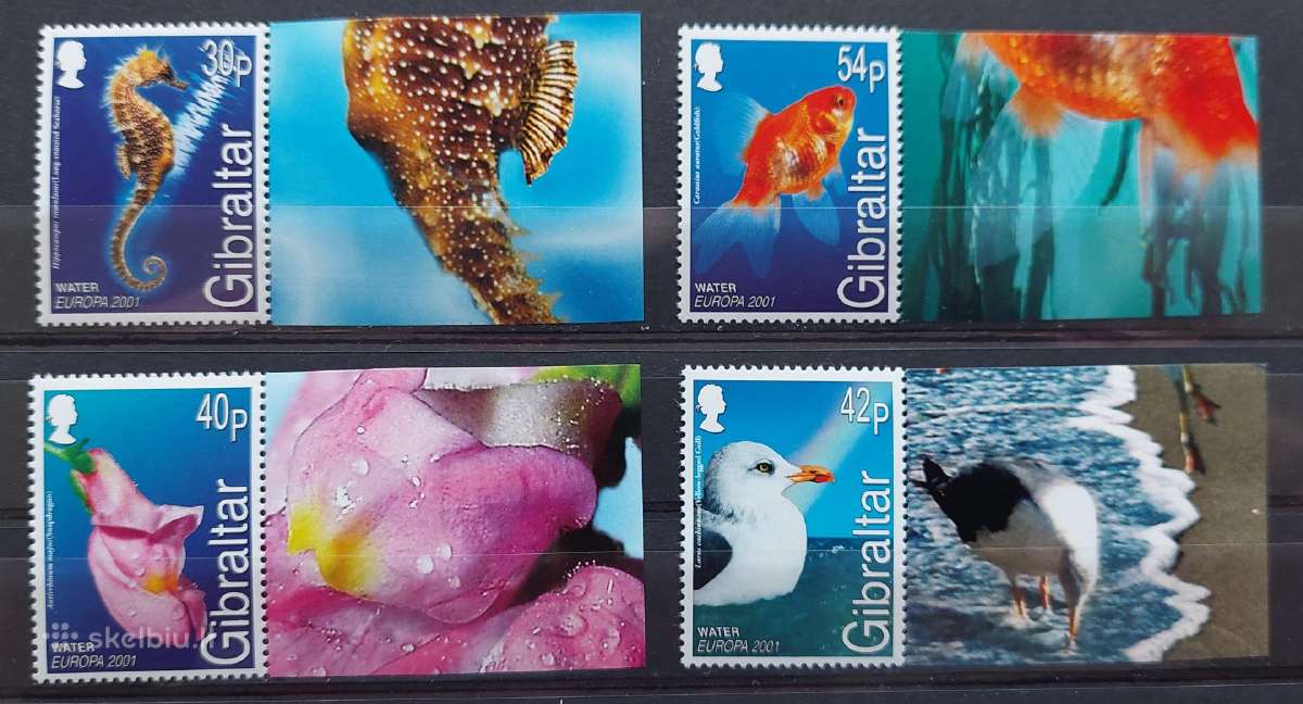 Gibraltaras  2001 jūros fauna švarus Michel 962-96