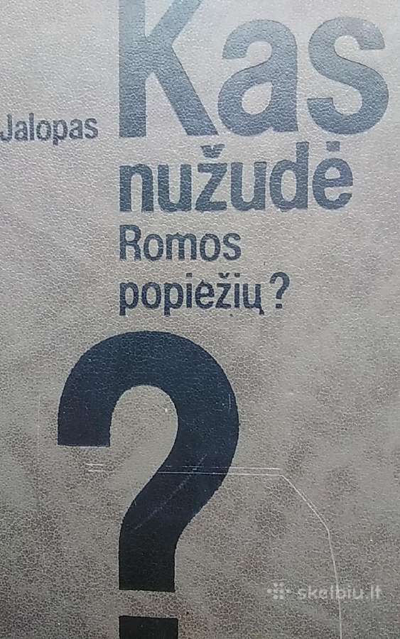Kas nužudė Romos popiežių?