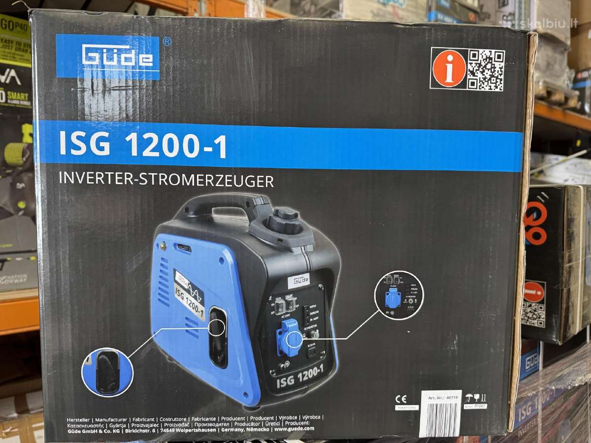 Inverterinis generatorius Gude Isg 1200-1 - nuotraukos Nr. 5