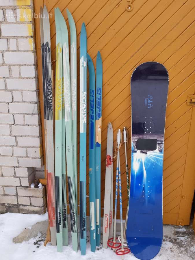 Slidės, ledo ritulio lazdos, snieglentė