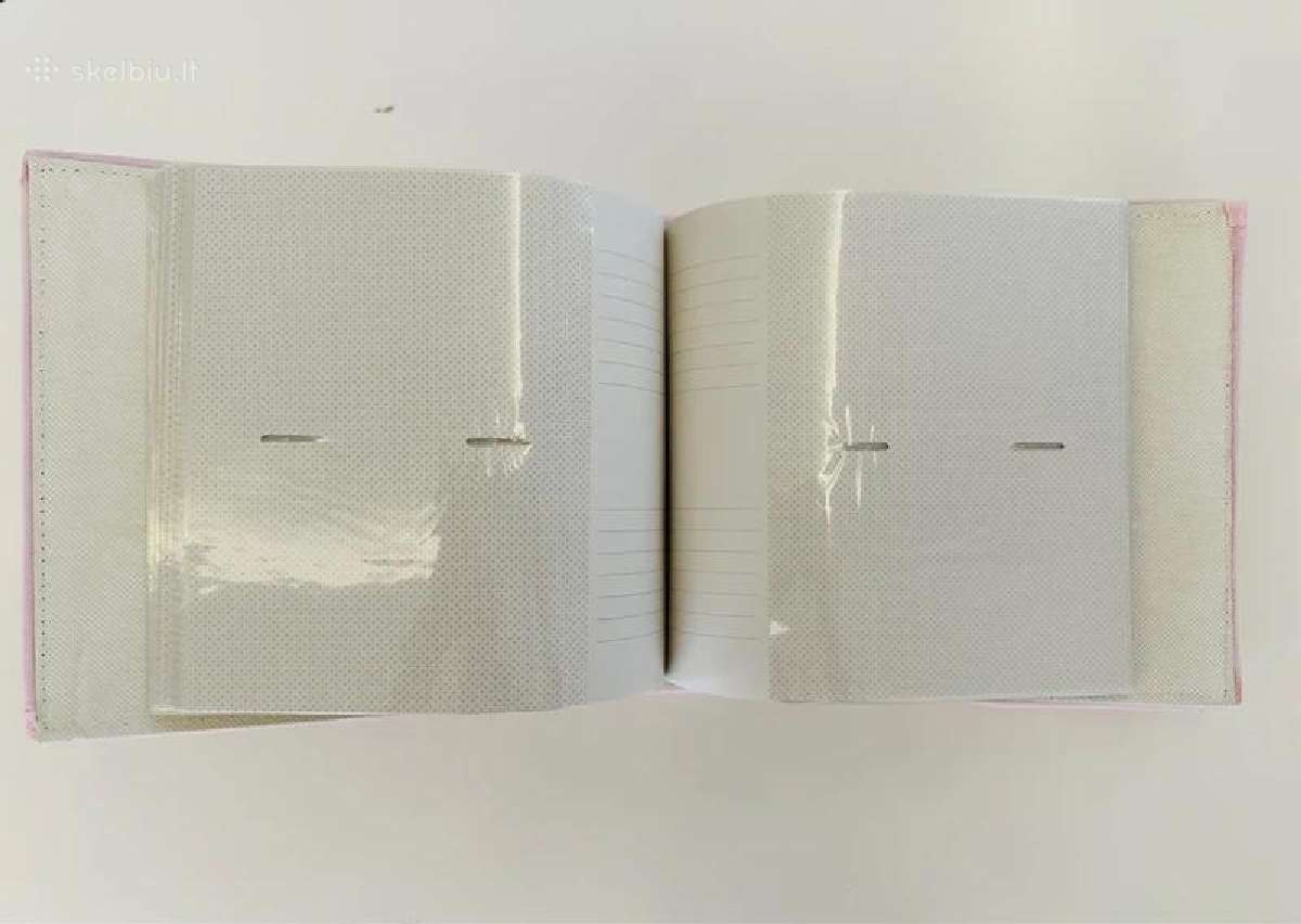 Minkštas rožinis fotoalbumas su kišene ir zuikučiu - nuotraukos Nr. 4