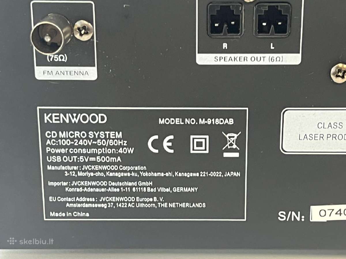 Kenwood M-918dab muzikinis centras + 3 mėn. garant - nuotraukos Nr. 7