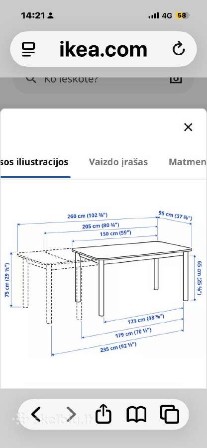 Valgomasis stalas - nuotraukos Nr. 3
